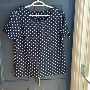 JCrew polka dot top size medium.
